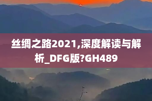 丝绸之路2021,深度解读与解析_DFG版?GH489