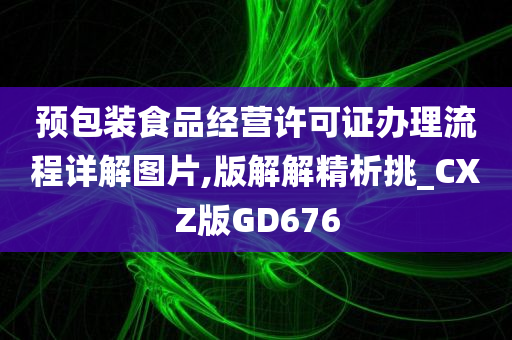 预包装食品经营许可证办理流程详解图片,版解解精析挑_CXZ版GD676