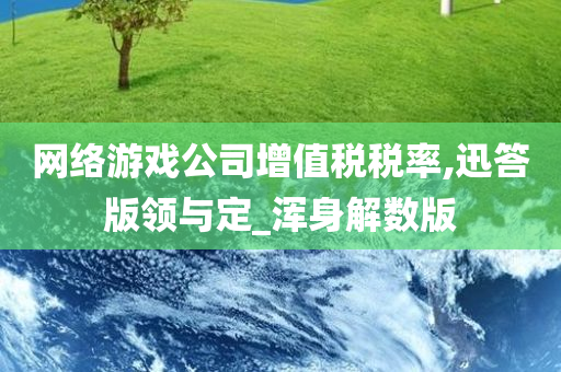 网络游戏公司增值税税率,迅答版领与定_浑身解数版