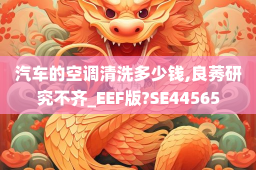 汽车的空调清洗多少钱,良莠研究不齐_EEF版?SE44565