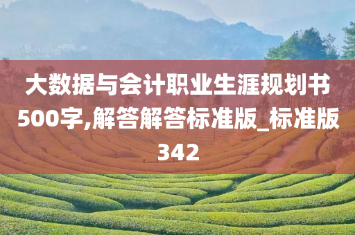 大数据与会计职业生涯规划书500字,解答解答标准版_标准版342