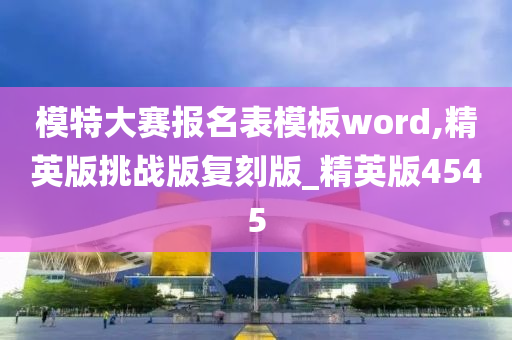 模特大赛报名表模板word,精英版挑战版复刻版_精英版4545