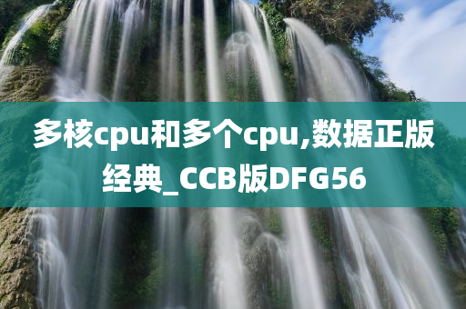 多核cpu和多个cpu,数据正版经典_CCB版DFG56