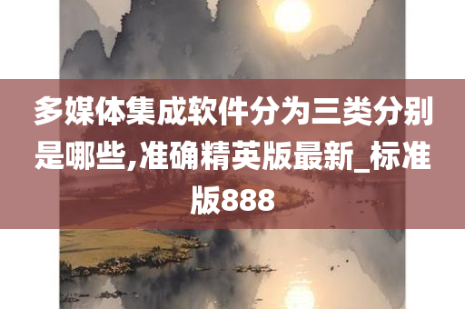 多媒体集成软件分为三类分别是哪些,准确精英版最新_标准版888