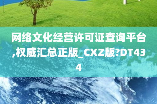 网络文化经营许可证查询平台,权威汇总正版_CXZ版?DT434