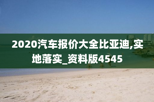 2020汽车报价大全比亚迪,实地落实_资料版4545