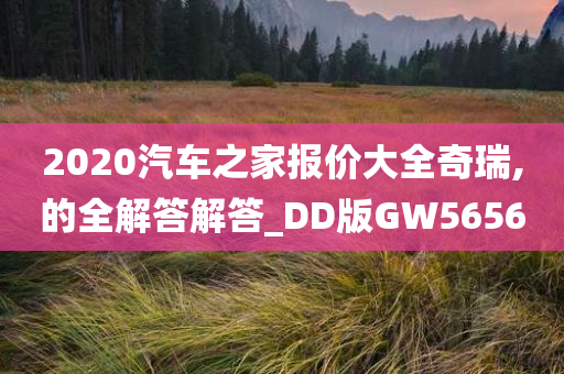 2020汽车之家报价大全奇瑞,的全解答解答_DD版GW5656