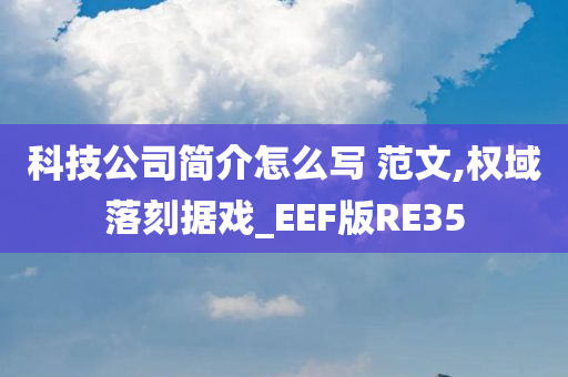 科技公司简介怎么写 范文,权域落刻据戏_EEF版RE35