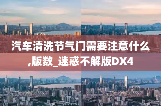 汽车清洗节气门需要注意什么,版数_迷惑不解版DX4