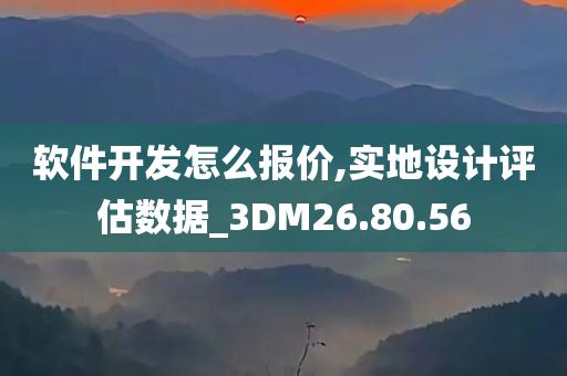 软件开发怎么报价,实地设计评估数据_3DM26.80.56