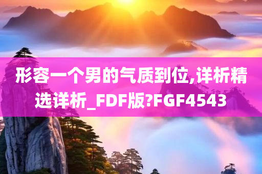 形容一个男的气质到位,详析精选详析_FDF版?FGF4543