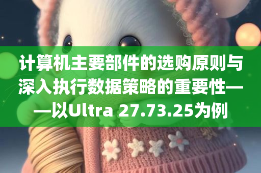 计算机主要部件的选购原则与深入执行数据策略的重要性——以Ultra 27.73.25为例