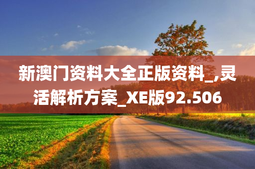 新澳门资料大全正版资料_,灵活解析方案_XE版92.506