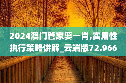 2024澳门管家婆一肖,实用性执行策略讲解_云端版72.966