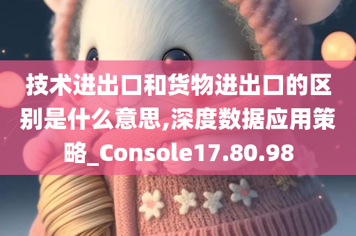 技术进出口和货物进出口的区别是什么意思,深度数据应用策略_Console17.80.98