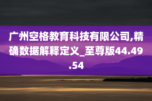 广州空格教育科技有限公司,精确数据解释定义_至尊版44.49.54