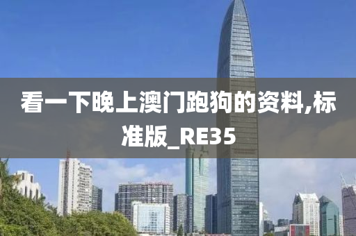 看一下晚上澳门跑狗的资料,标准版_RE35