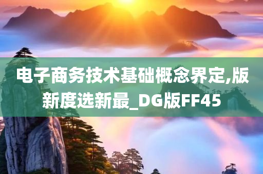 电子商务技术基础概念界定,版新度选新最_DG版FF45