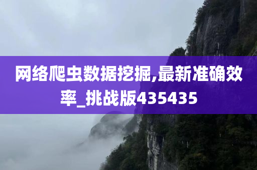 网络爬虫数据挖掘,最新准确效率_挑战版435435