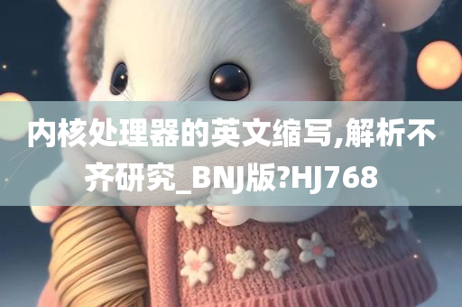 内核处理器的英文缩写,解析不齐研究_BNJ版?HJ768