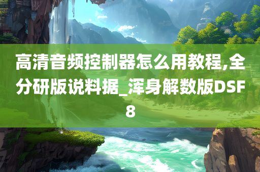 高清音频控制器怎么用教程,全分研版说料据_浑身解数版DSF8