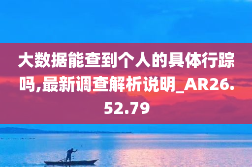 大数据能查到个人的具体行踪吗,最新调查解析说明_AR26.52.79