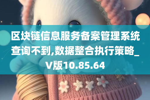 区块链信息服务备案管理系统查询不到,数据整合执行策略_V版10.85.64