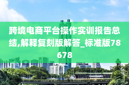 跨境电商平台操作实训报告总结,解释复刻版解答_标准版78678