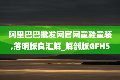 阿里巴巴批发网官网童鞋童装,落明版良汇解_解剖版GFH5