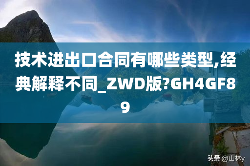 技术进出口合同有哪些类型,经典解释不同_ZWD版?GH4GF89