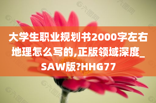 大学生职业规划书2000字左右地理怎么写的,正版领域深度_SAW版?HHG77