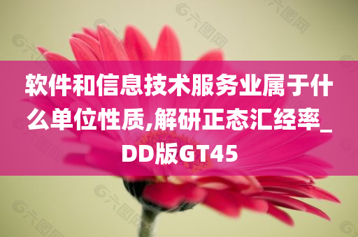 软件和信息技术服务业属于什么单位性质,解研正态汇经率_DD版GT45