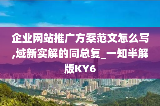 企业网站推广方案范文怎么写,域新实解的同总复_一知半解版KY6