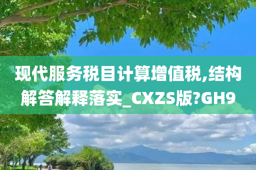 现代服务税目计算增值税,结构解答解释落实_CXZS版?GH9