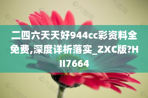 二四六天天好944cc彩资料全免费,深度详析落实_ZXC版?HII7664