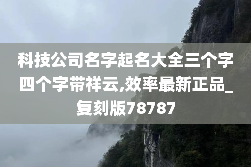 科技公司名字起名大全三个字四个字带祥云,效率最新正品_复刻版78787