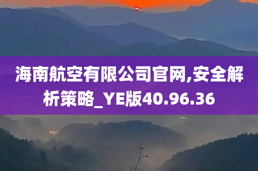 海南航空有限公司官网,安全解析策略_YE版40.96.36