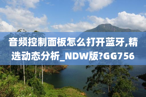 音频控制面板怎么打开蓝牙,精选动态分析_NDW版?GG756