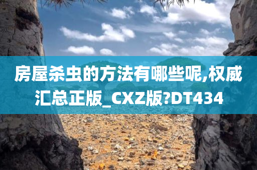 房屋杀虫的方法有哪些呢,权威汇总正版_CXZ版?DT434