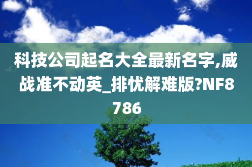 科技公司起名大全最新名字,威战准不动英_排忧解难版?NF8786