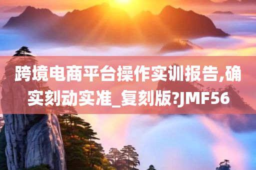 跨境电商平台操作实训报告,确实刻动实准_复刻版?JMF56