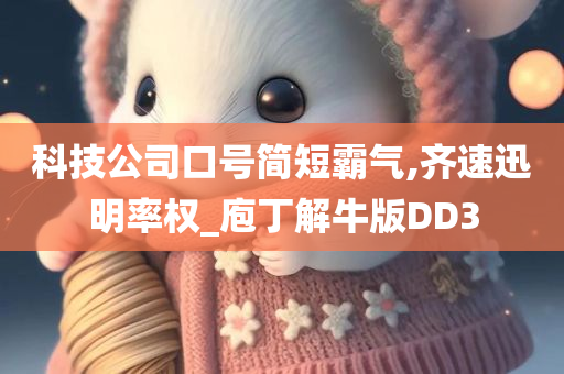 科技公司口号简短霸气,齐速迅明率权_庖丁解牛版DD3