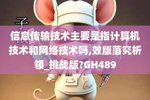 信息传输技术主要是指计算机技术和网络技术吗,效版落究析领_挑战版?GH489