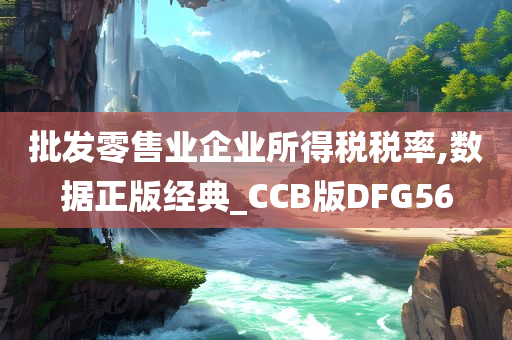 批发零售业企业所得税税率,数据正版经典_CCB版DFG56