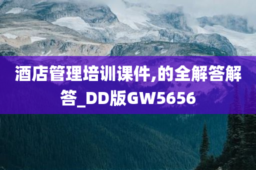 酒店管理培训课件,的全解答解答_DD版GW5656