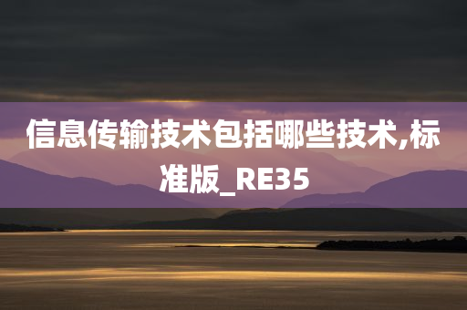 信息传输技术包括哪些技术,标准版_RE35