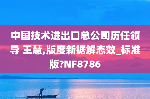 中国技术进出口总公司历任领导 王慧,版度新据解态效_标准版?NF8786