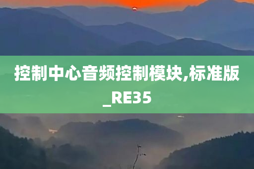 控制中心音频控制模块,标准版_RE35