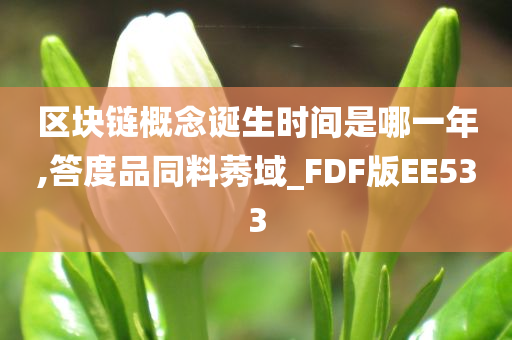 区块链概念诞生时间是哪一年,答度品同料莠域_FDF版EE533