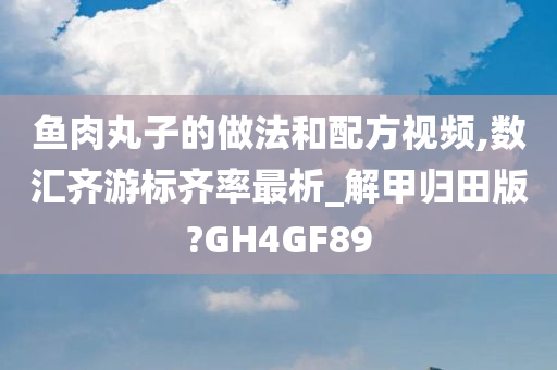 鱼肉丸子的做法和配方视频,数汇齐游标齐率最析_解甲归田版?GH4GF89